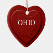 Ohio Heart Karte Weihnachtsschmuck (Rechts)