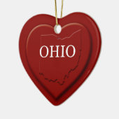 Ohio Heart Karte Weihnachtsschmuck (Links)