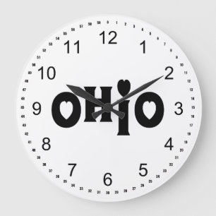 Ohio Hearts Große Wanduhr