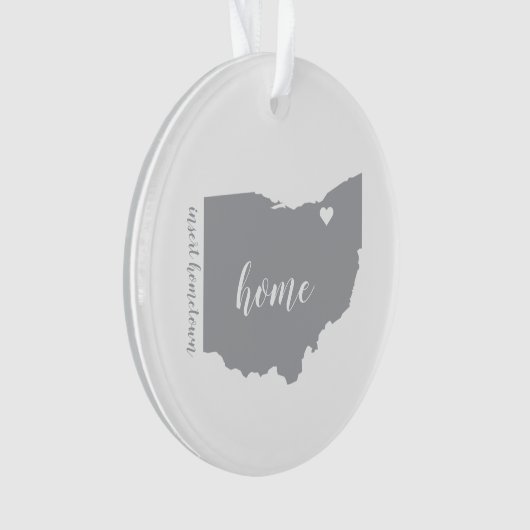 Ohio Heimat Personalisiertes Ornament (Vorderseite)