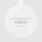 Ohio Heimat Personalisiertes Ornament (Rückseite)