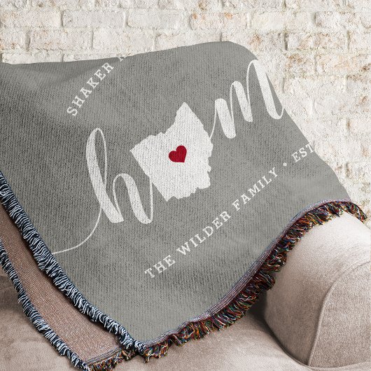 Ohio Heimatstaat Personalisiert Decke