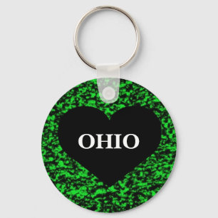 Ohio-Herz-Grün Schlüsselanhänger