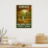 Ohio Hocking Hills Staat Park V01 Poster (Küche)
