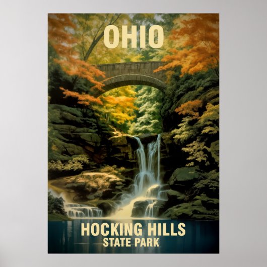 Ohio Hocking Hills Staat Park V02 Poster (Vorne)