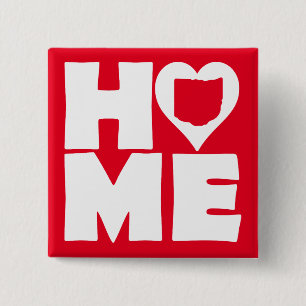 Ohio Home Heart State Knopf Abzeichen Pin Button
