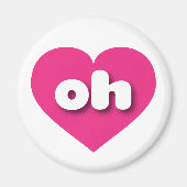 Ohio Hot rosa heart - I Liebe oh Magnet (Vorne)