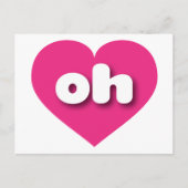Ohio Hot rosa heart - I Liebe oh Postkarte (Vorderseite)