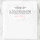 Ohio Hütte Food Law Label Zuhause baker Ovaler Aufkleber (Tasche)