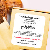 Ohio-Hütte-Lebensmittelkennzeichen Quadratischer Aufkleber