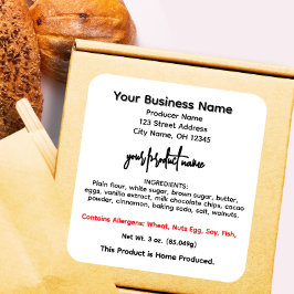 Ohio-Hütte-Lebensmittelkennzeichen Quadratischer Aufkleber