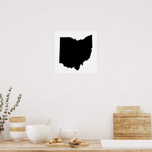 Ohio in Schwarz und Weiß Poster (Küche)