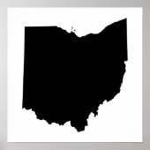 Ohio in Schwarz und Weiß Poster (Vorne)