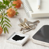 Ohio in Schwarz und Weiß Schlüsselanhänger (Seite)