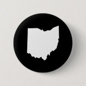Ohio in Weiß und Schwarz Button (Vorderseite)
