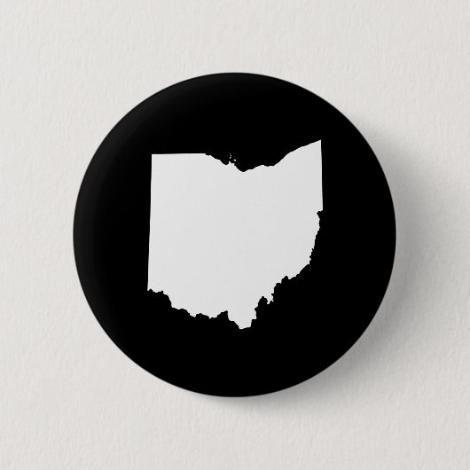 Ohio in Weiß und Schwarz Button (Vorderseite)