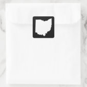 Ohio in Weiß und Schwarz Quadratischer Aufkleber (Tasche)