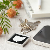 Ohio in Weiß und Schwarz Schlüsselanhänger (Seite)