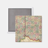 Ohio, Indiana Map von Mitchell Magnet (Vorderseite/Rückseite)
