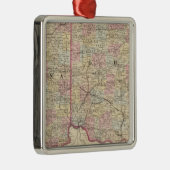 Ohio, Indiana Silbernes Ornament (Rechts)