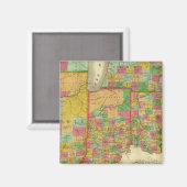 Ohio, Indiana und Illinois Magnet (Vorderseite/Rückseite)