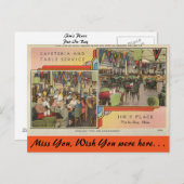 Ohio, Jim's Place Cafeteria, Put-in-Bay Postkarte (Vorne/Hinten)