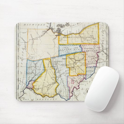 Ohio-Karte 1812 Mousepad (Mit Mouse)