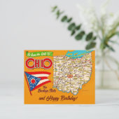 Ohio-Karte Anlässe Postkarte (Stehend Vorderseite)