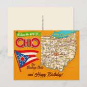 Ohio-Karte Anlässe Postkarte (Vorne/Hinten)