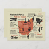 Ohio Karte der Nationalparks (Vorne/Hinten)