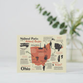 Ohio Karte der Nationalparks (Stehend Vorderseite)