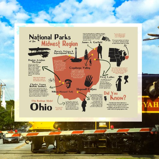 Ohio Karte der Nationalparks