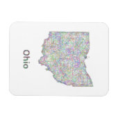 Ohio-Karte Magnet (Horizontal)