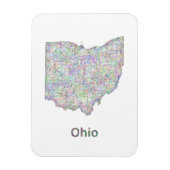 Ohio-Karte Magnet (Vertikal)
