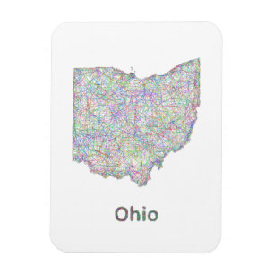 Ohio-Karte Magnet