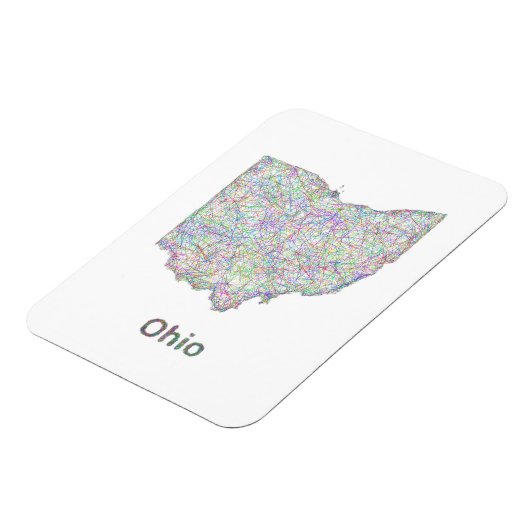 Ohio-Karte Magnet (Linke Seite)