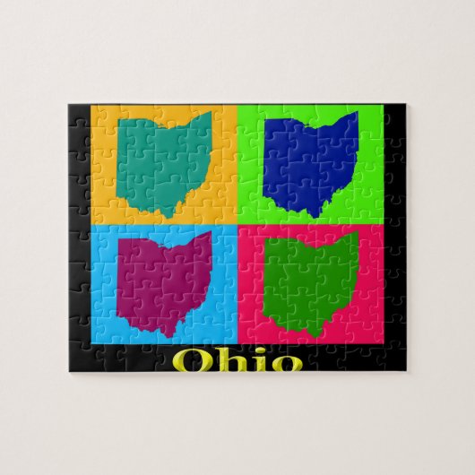 Ohio-Karte Puzzle (Horizontal)