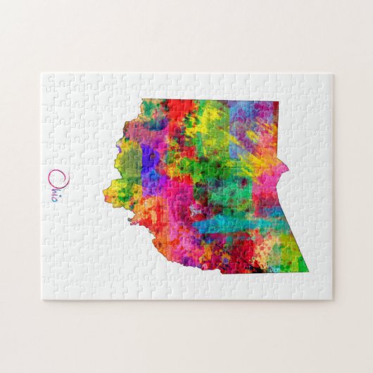 Ohio-Karte Puzzle (Horizontal)