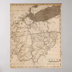 Ohio Karte von Arrowsmith Poster