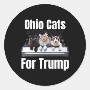 Ohio Katzen für Trump - Lustige politische Katze Runder Aufkleber