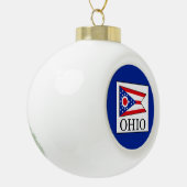 Ohio Keramik Kugel-Ornament (Links)