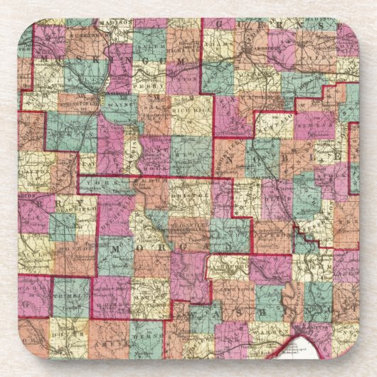 Ohio-Landkreis Untersetzer (Vorderseite)