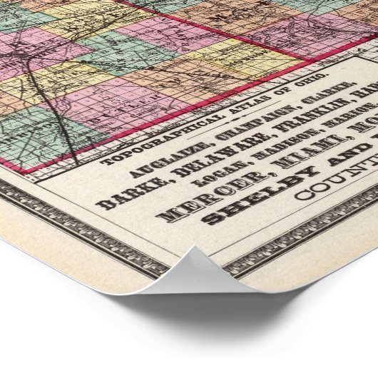 Ohio Landkreise 2 Poster (Ecke)