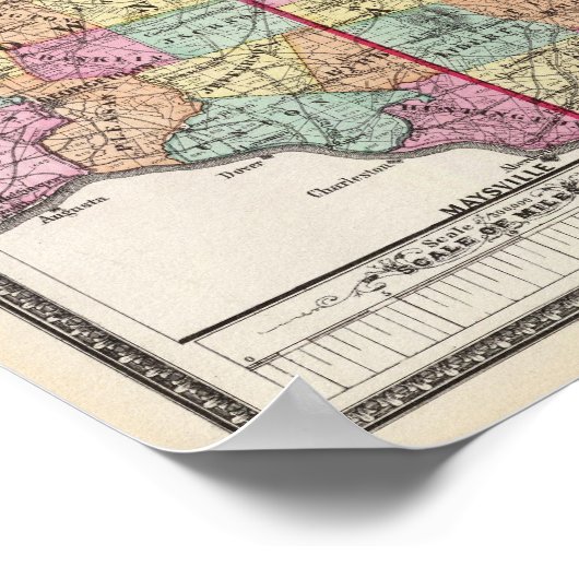 Ohio Landkreise 2 Poster (Ecke)