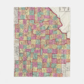 Ohio-Landkreise Fleecedecke (Vorderseite)