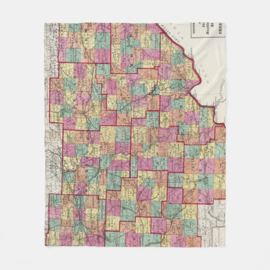 Ohio-Landkreise Fleecedecke (Vorderseite)