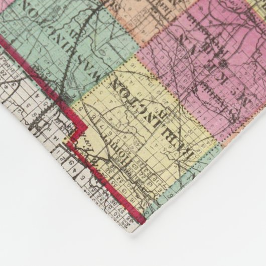 Ohio-Landkreise Fleecedecke (Ecke)