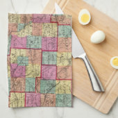 Ohio-Landkreise Geschirrtuch (Viertel Falte)