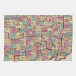 Ohio-Landkreise Geschirrtuch
