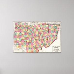 Ohio-Landkreise Leinwanddruck